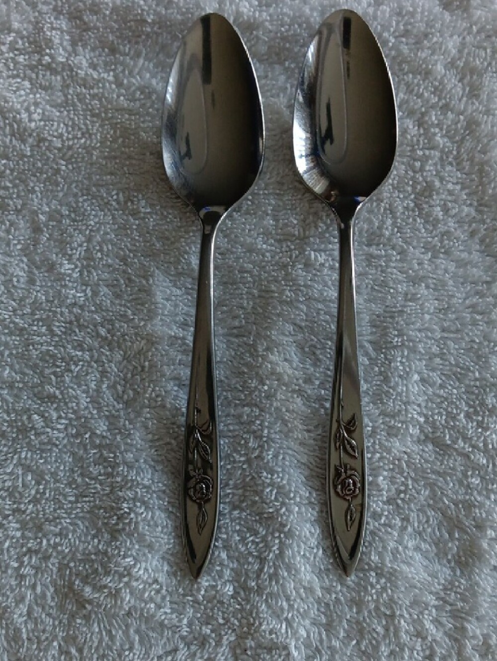 2 My Rose Teaspoons From Onieda